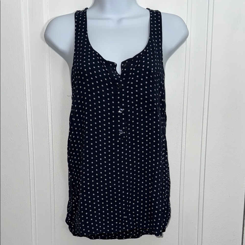 Gap navy blue and white racer back tank size xs